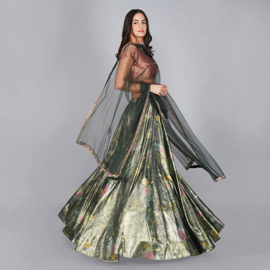Flower Duet Lehenga Skirt