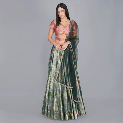Flower Duet Lehenga Skirt