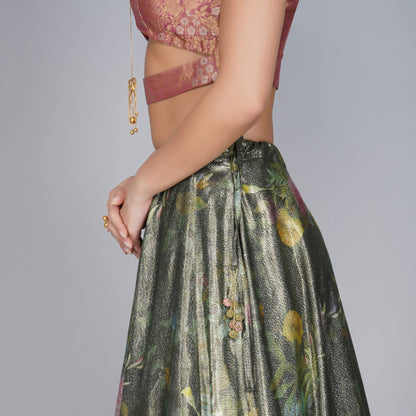 Flower Duet Lehenga Skirt