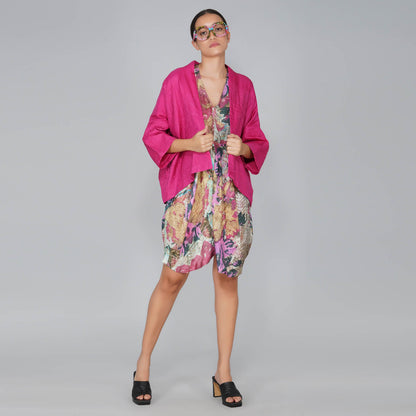 Fuchsia Quilted Jacket