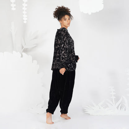 Salt and Pepper Velvet Top