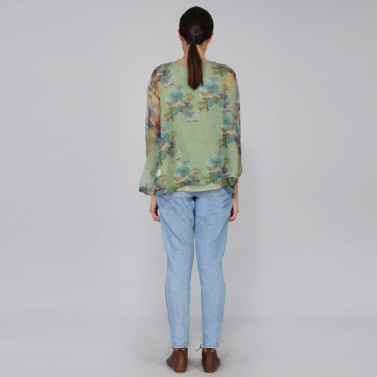 Olive Bloom Top