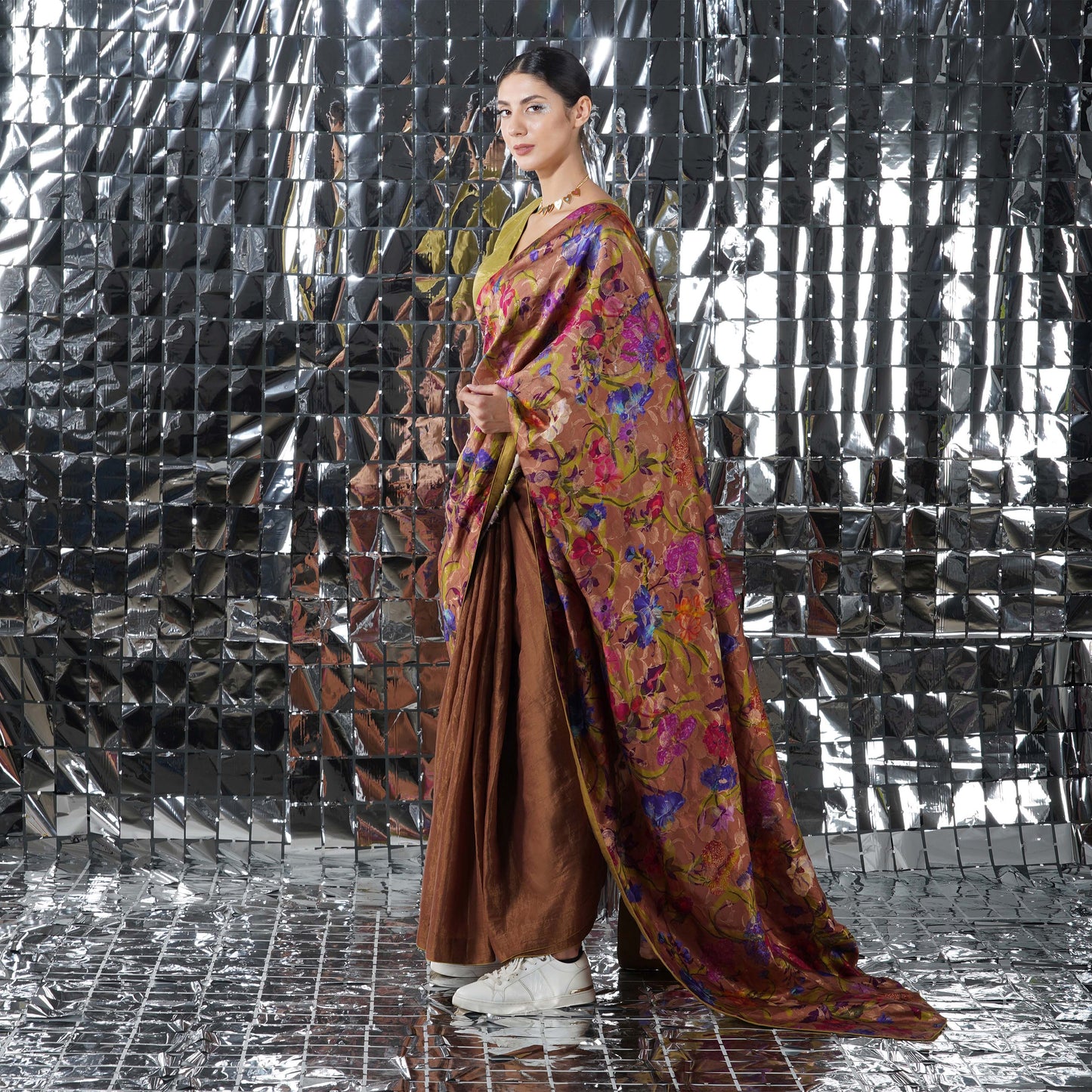 RASPBERRY HALF N HALF SAREE